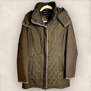 Marc New York Ladies’ Quilted Jacket Olive Green Coat- Medium